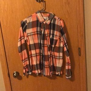 old navy button down plaid shirt